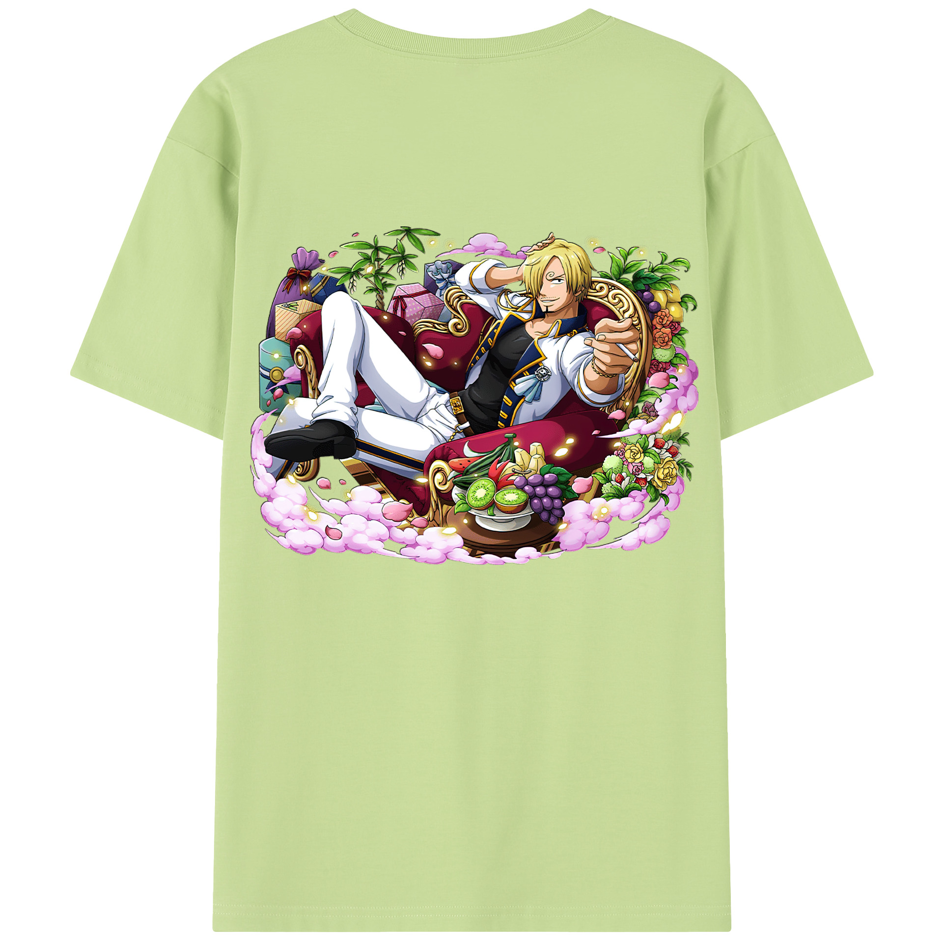 ワンピース サンジ ONE PIECE Sanji 綿100％半袖Tシャツ（背面プリント）